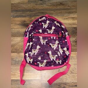 Adorable Llama Print Kids Backpack